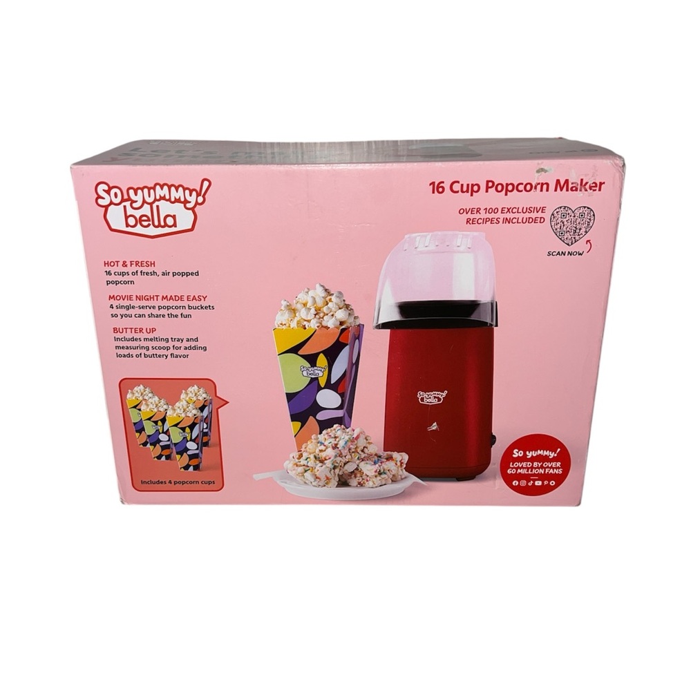 So Yummy Bella Red Popcorn Maker